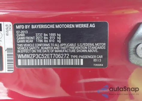 2014 Mini Convertible Cooper S из США, поврежденный, VIN WMWZP3C52ET706272